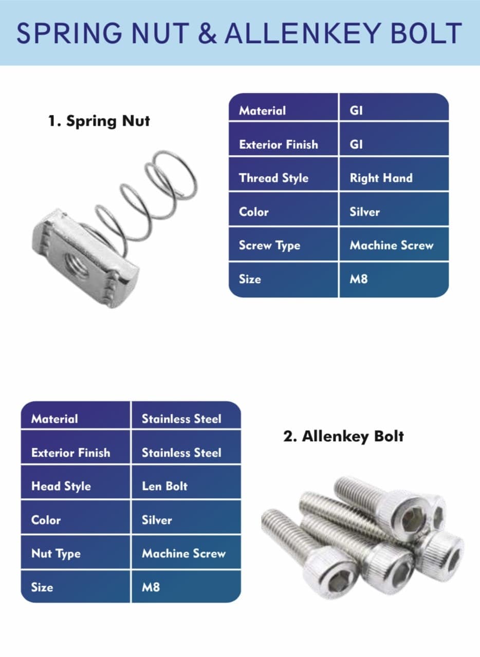 Spring Nut & Allenkey Bolt